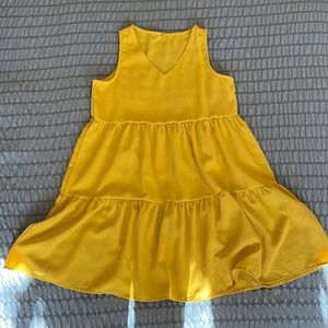 Size Small mustard yellow tiered dress